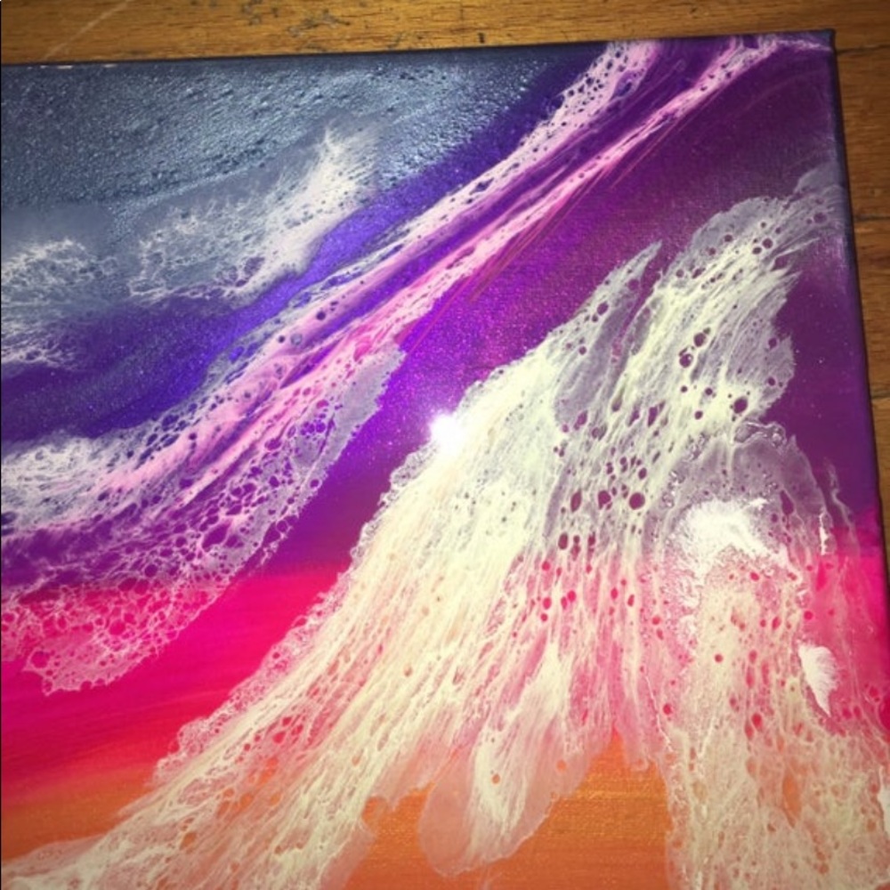 Sunrise🌞 Original Resin & Acrylic Painting - Picture 3 of 5